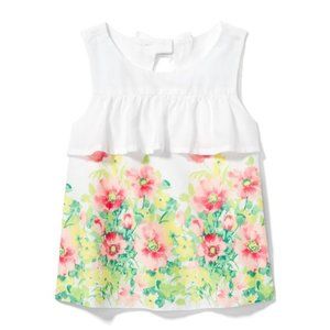 Janie and Jack Floral Border Top - NEW -